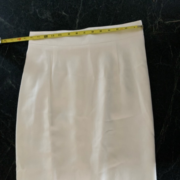 EMILIO BRAVINI | Vintage cream pencil skirt. NWT Linen/Viscose blend. / Sz 8/10 - Picture 6 of 8